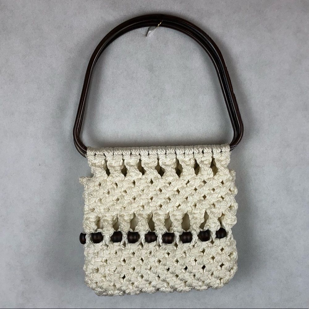 Homemade Macramé Beaded Purse  - Picture 2 of 6